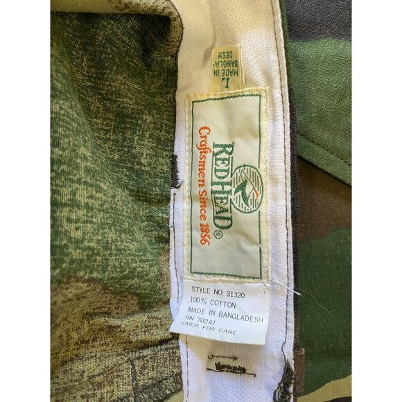 NWT VINTAGE Redhead Gaming Woodland Camo Field Shirt/Jacket and Pants Size Large - Picture 12 of 12